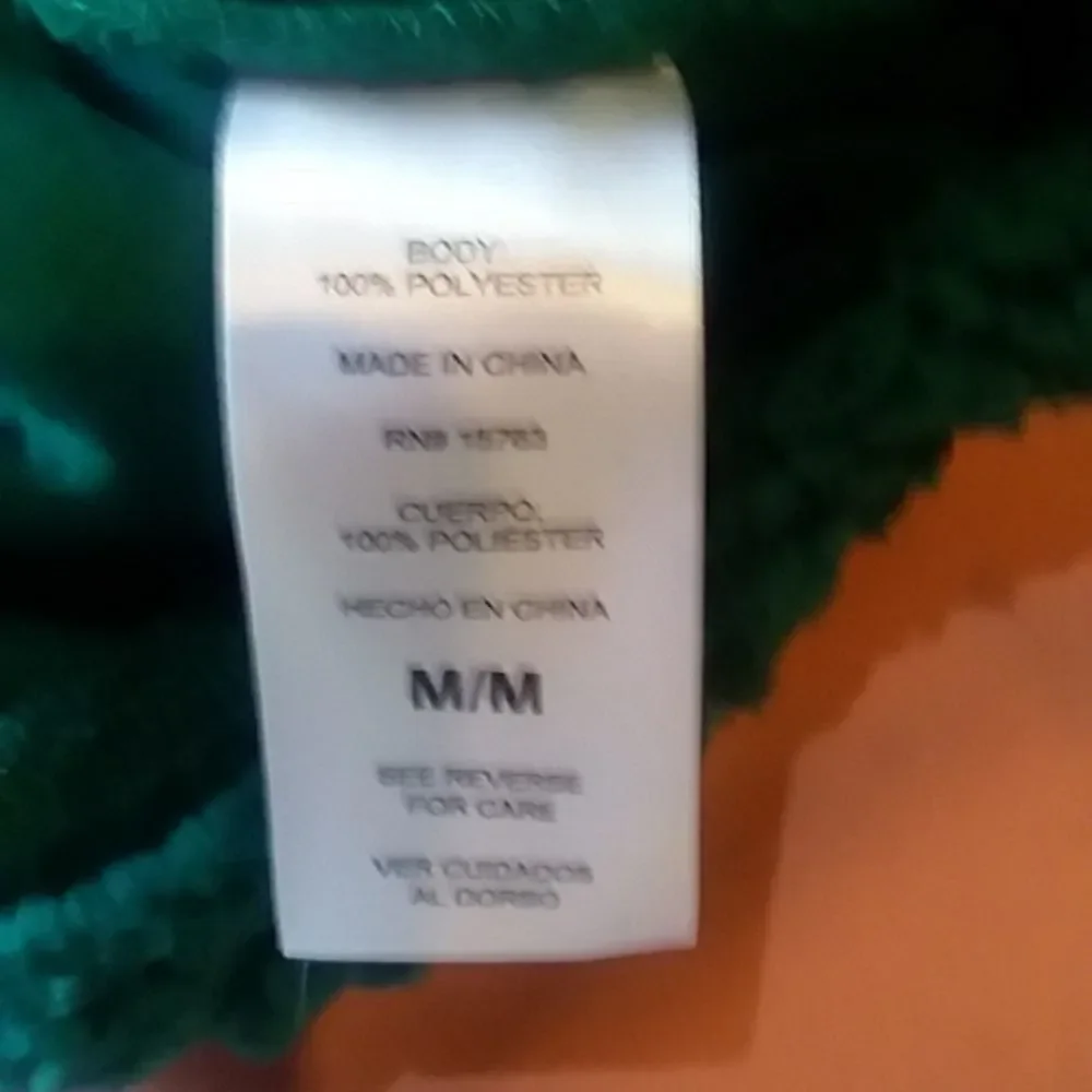 Champion teddy bear hoodie deep green sz M - Picture 8 of 9